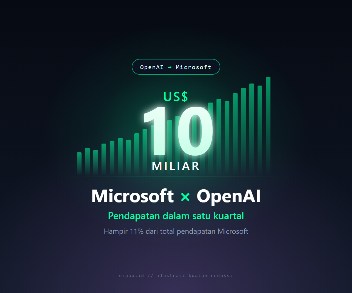 Microsoft Raup 10 Miliar Dolar saat Piutang OpenAI Membengkak